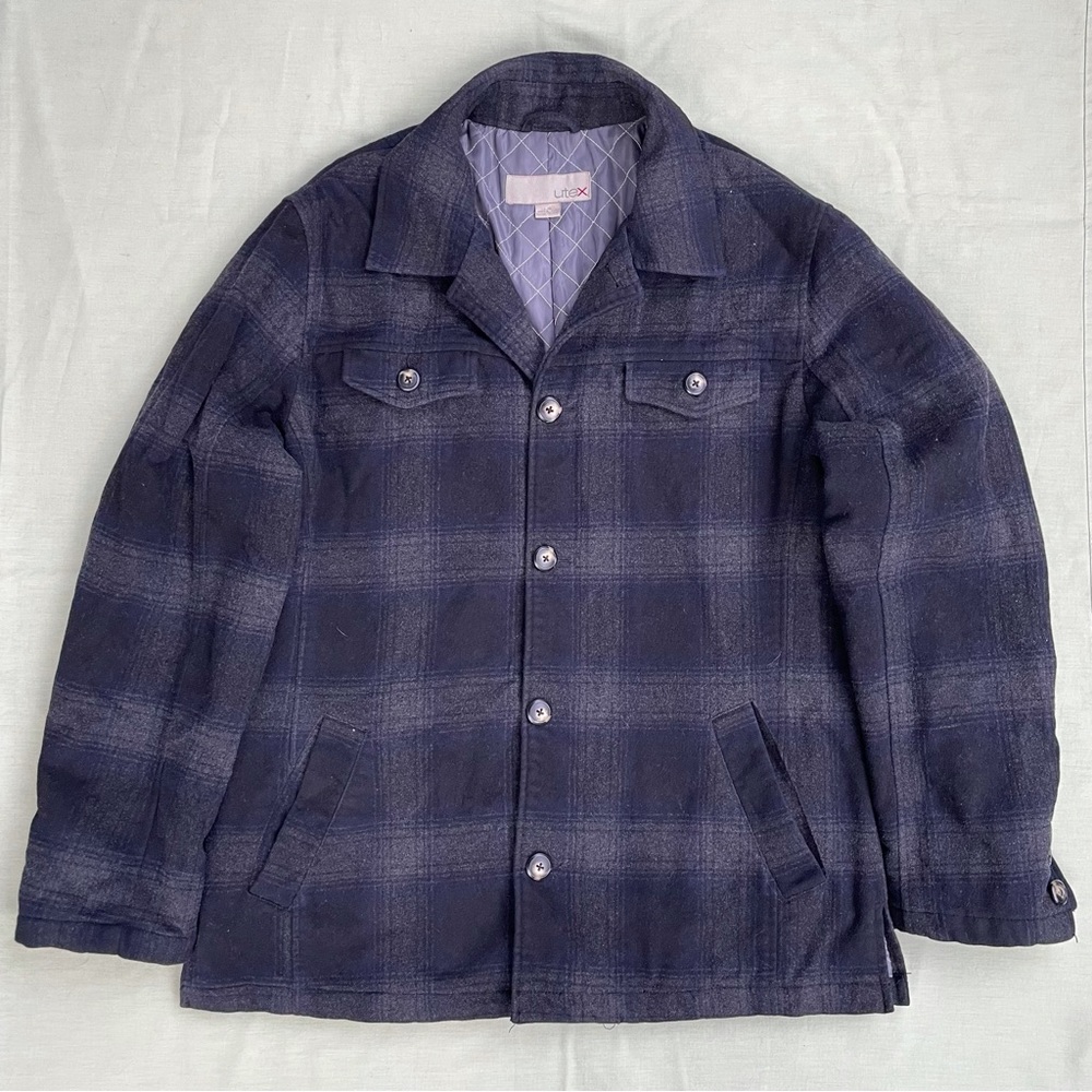 Utex wool plaid jacket - size L